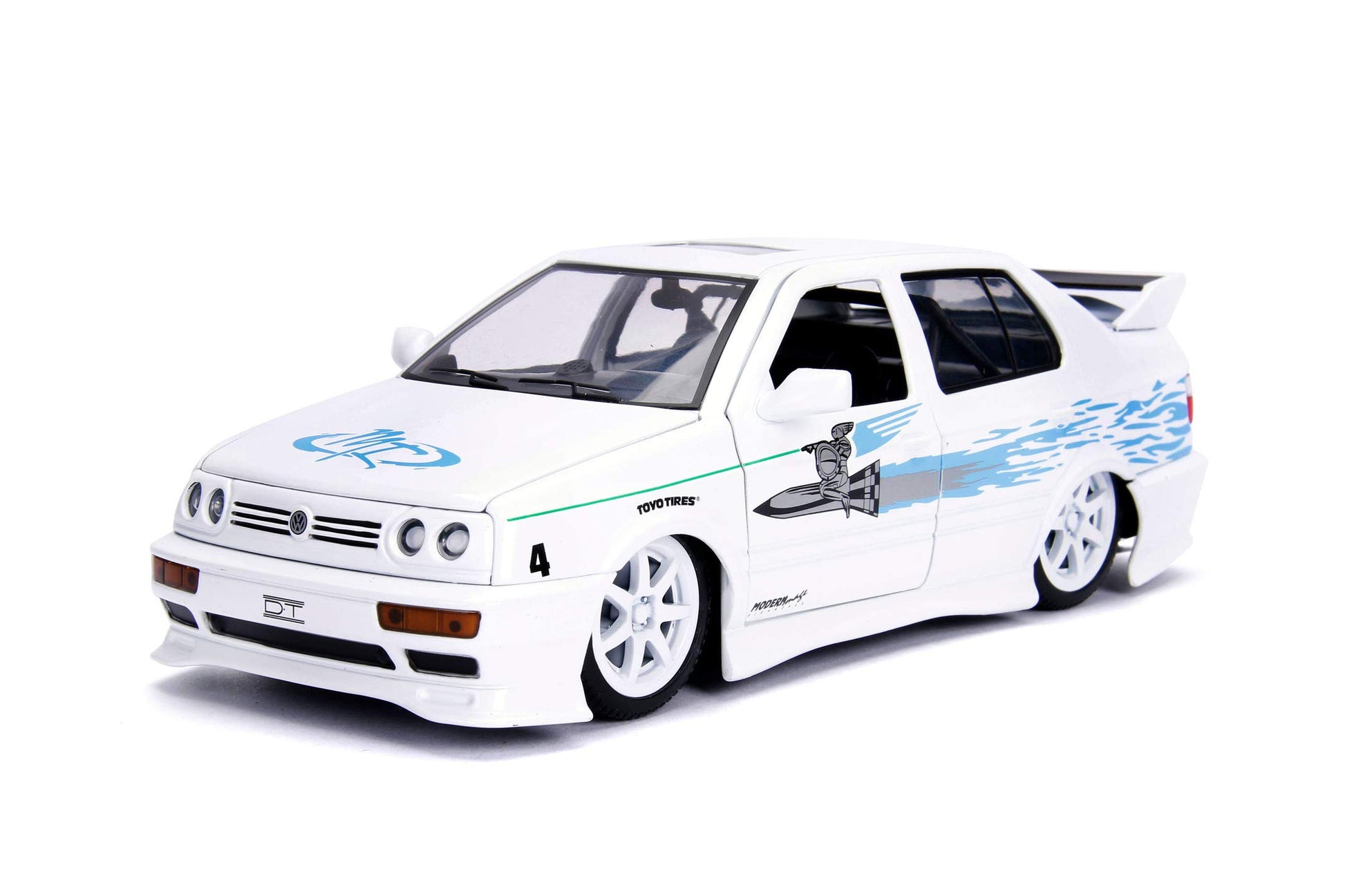 Jada Toys Fast & Furious 1:24 Jesse's Volkswagen Jetta Die-cast Car, Toys for Kids and Adults, White (99591W)