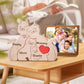 Personalized Name Wooden Cat Family Puzzle Customized Educational Toy Brain Teaser Game with Natural Wood Perfect Birthday Mother's Day for Family