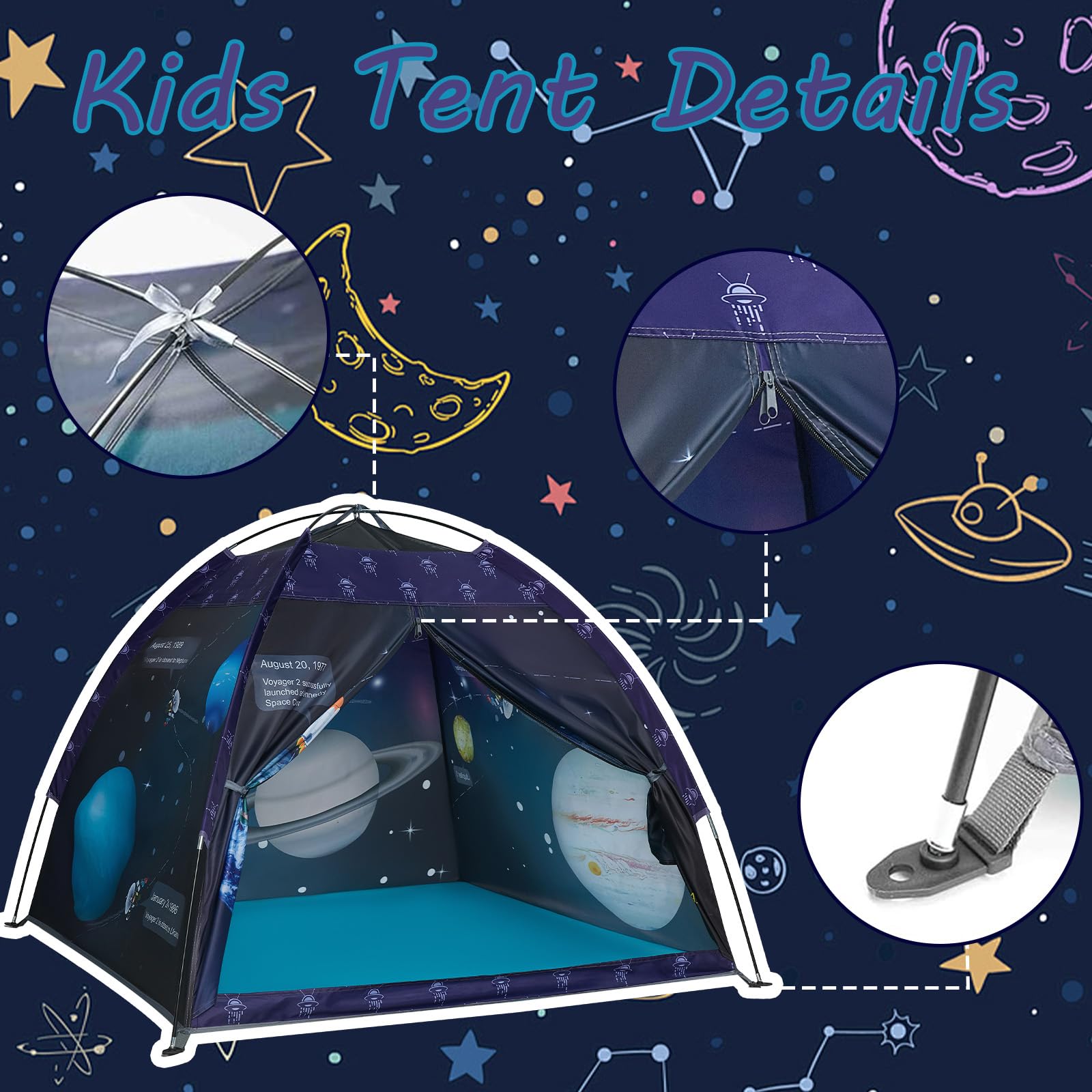alprang Space World Play Tent Galaxy Dome Playhouse for Boys and Girls Imaginative Play-Astronaut Space for Kids Indoor and Outdoor Fun, Perfect Kid’s