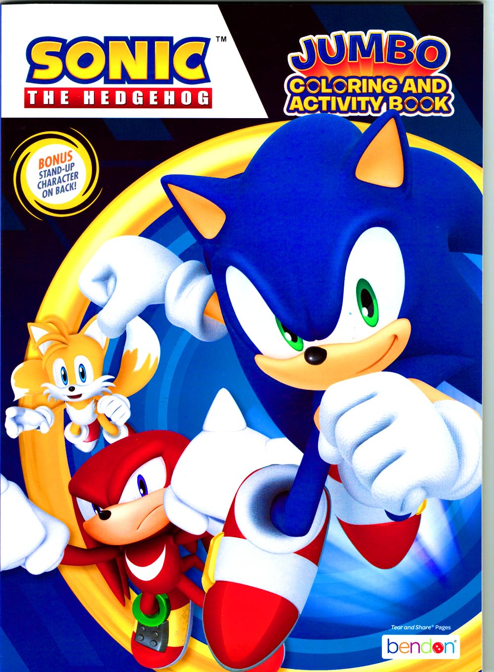 Sonic The Hedgehog Coloring Book Set for Kids Ages 4-8 Bundle with Sonic Coloring Book, Activities Sticker Pad and Games for Boys