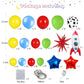 162Pcs Toy Inspired Story Balloon Garland Arch Kit Red Blue Yellow Green Balloon Cow Boy Star Rocket Exploding Star Balloons for Kids Toy Inspired