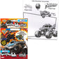 Racecar Magic Ink Coloring Book Set for Boys - Bundle with 6 Imagine Ink Books for Boys Kids Toddlers Featuring Hot Wheels and Monster Jam with