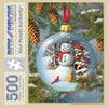 Bits and Pieces Jigsaw Puzzles for Adults Snowman Ornament, Christmas Puzzle - Random Die Cut, No 2 Pieces Alike (500 Piece Puzzle)