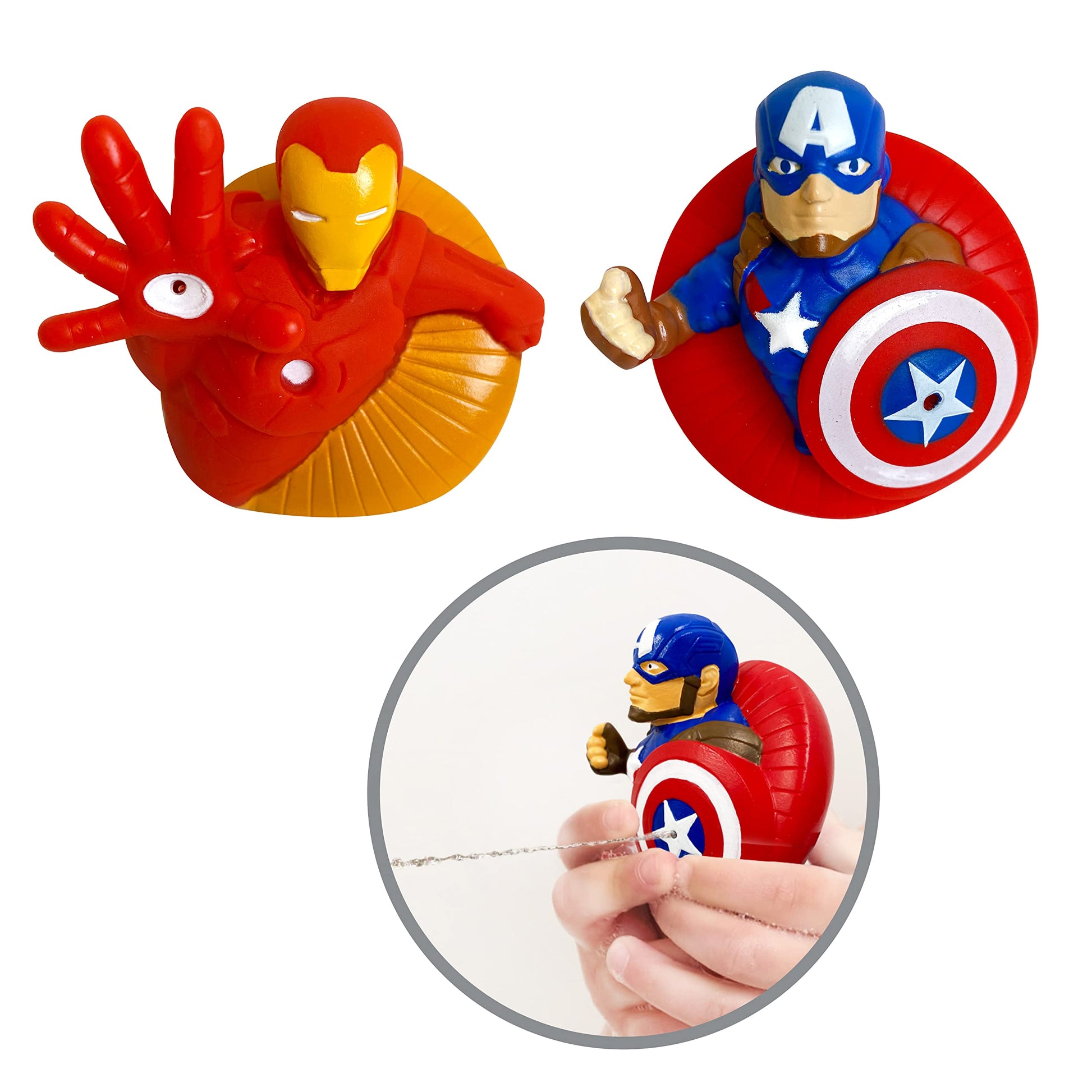 Marvel Avengers 10 Piece Bath Toy Value Set - Kids Bath Toys