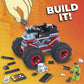 MEGA Construx Hot Wheels Monster Trucks Toy Car Building Set, Bone Shaker with 194 Pieces, 1 Micro Action Figure Driver, Red, Kids Age 5+ Years