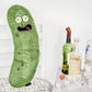 Pickle Rick Plush Toy Pillow - 20" Stuffed Scientist Collectible - Rick and Morty Fan Gift