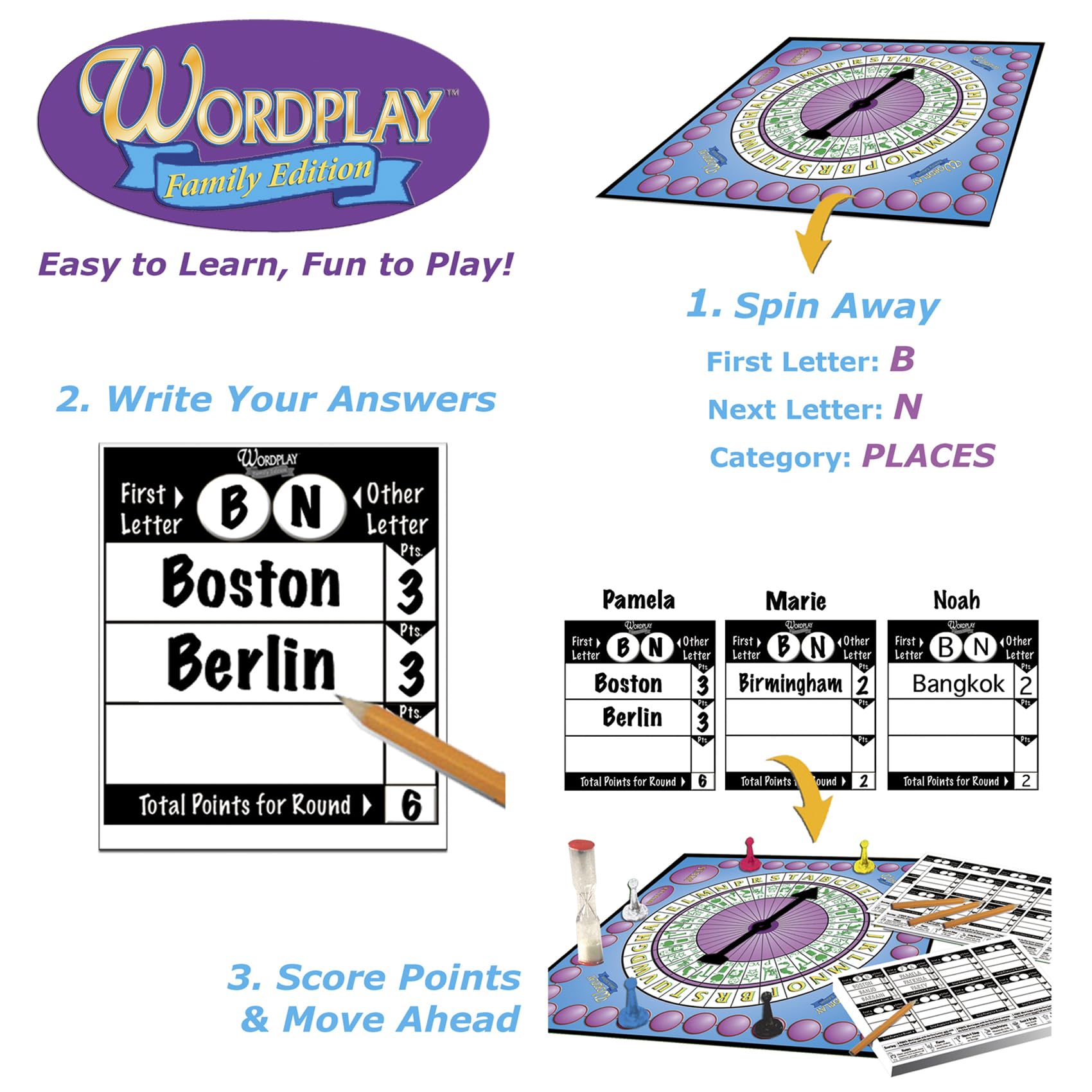 Wordplay - The Ultimate Fast-Paced Word Challenge Board Game for Family & Friends - Adult & Family Game Night Fun