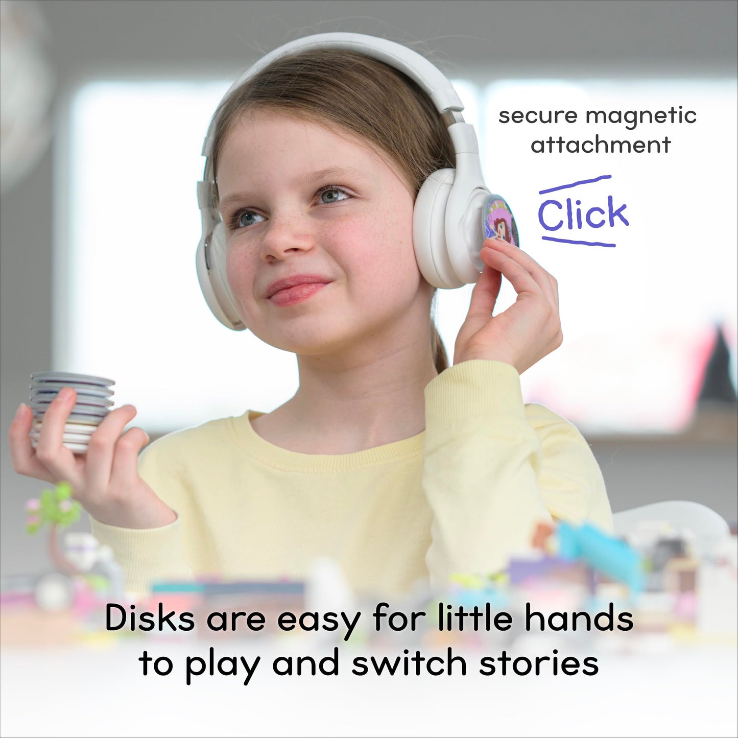 STORYPHONES StoryShield, Mindful Stories Screen-Free Audio Disk Featuring Autogenic Self-Relaxation and Stress/Anger Management Techniques for Kids by