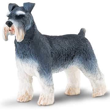 Safari Ltd. Schnauzer Figurine - Detailed 3" Plastic Model Figure - Fun Educational Play Toy for Boys, Girls & Kids Ages 3+