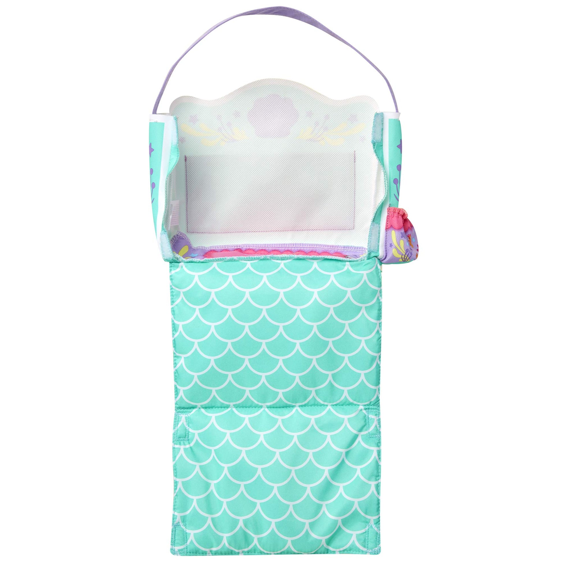 My Disney Nursery Baby Doll Accessories, Ariel Transforming 2-in-1 Diaper Bag & Changing Pad for Dolls Inspired by Disney The Little Mermaid! Pretend