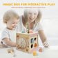 MILEFUN Wooden Activity Cube for 1 Year Old | 7-in-1,Montessori Baby Toys,Educational Toy for Toddlers, First Birthday Gift for Toddlers