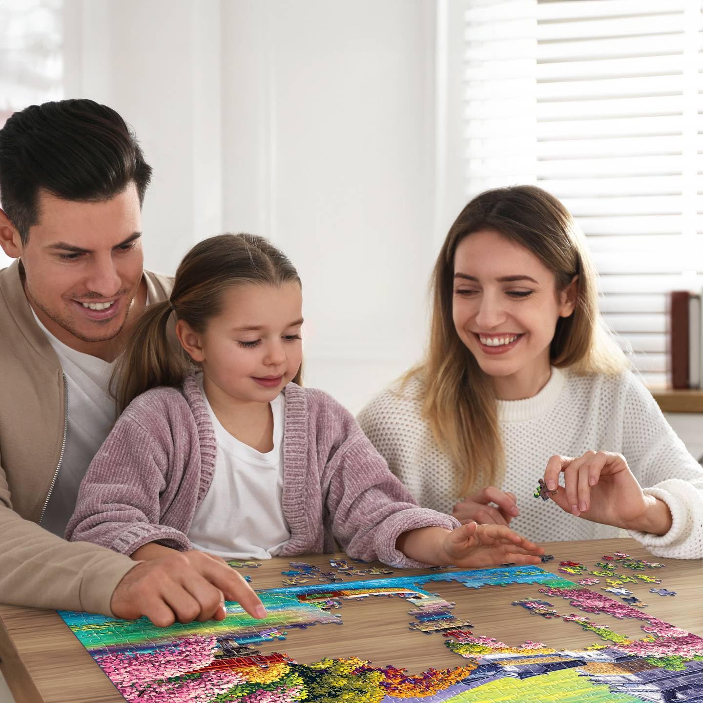 Boardwalk Japan 500 Piece Jigsaw Puzzle Colorful Scenic Cherry Blossom Puzzles with Premium Box, Gift for Adults and Family 16"x20"