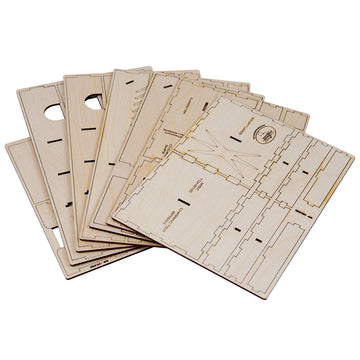 The Broken Token Board Game Organizer - Battlestar Galactica Compatible Wood Storage Box with Multiple Trays and Dividers