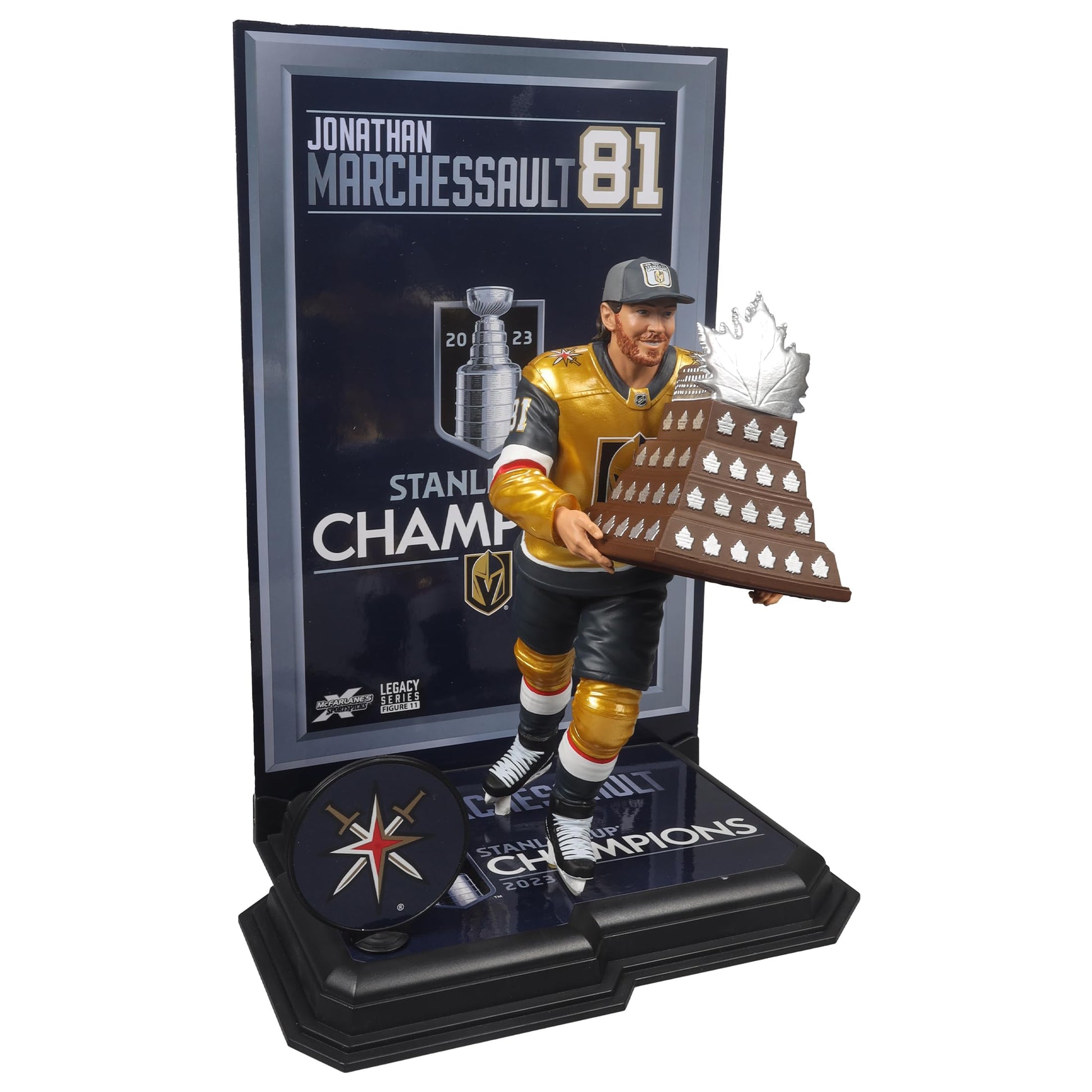 McFarlane Toys - Jonathan Marchessault w/Conn Smythe Trophy & Stanley Cup (Vegas Golden Knights) NHL 7in Posed Figure McFarlane's SportsPicks