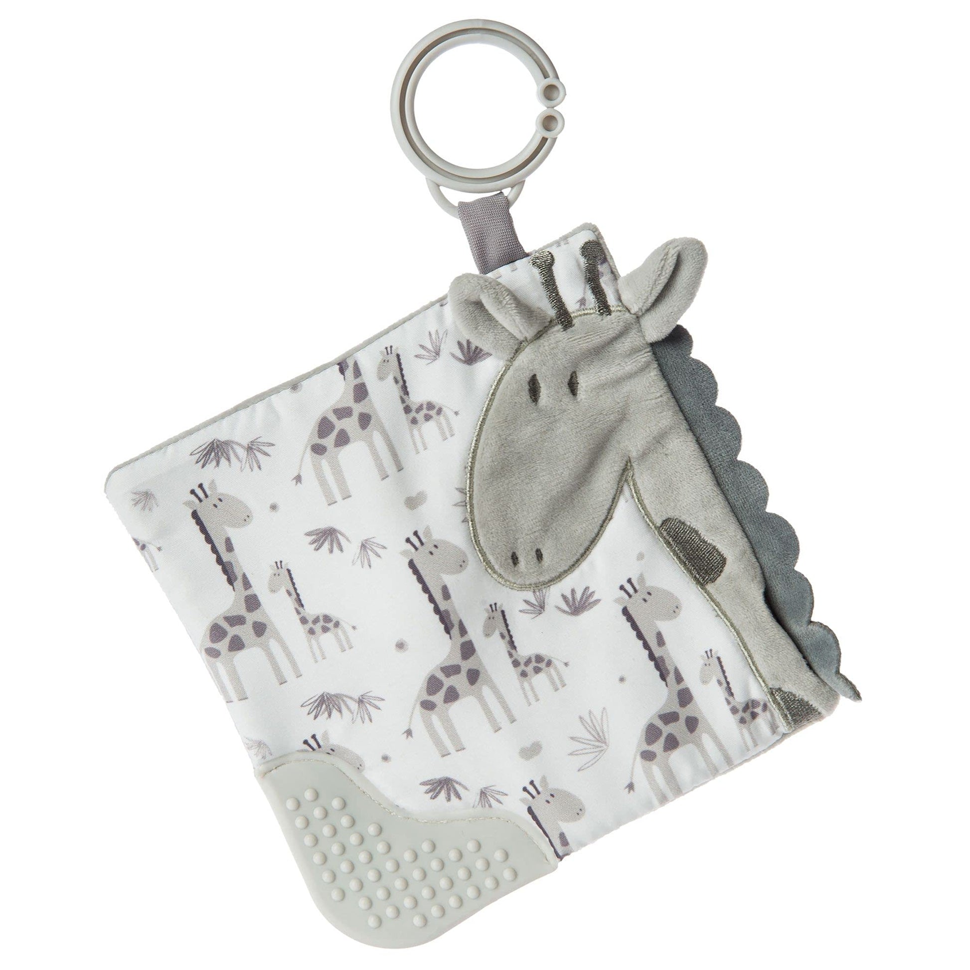 Mary Meyer Afrique Crinkle Teether Toy with Baby Paper and Squeaker, 6 x 6-Inches, Giraffe