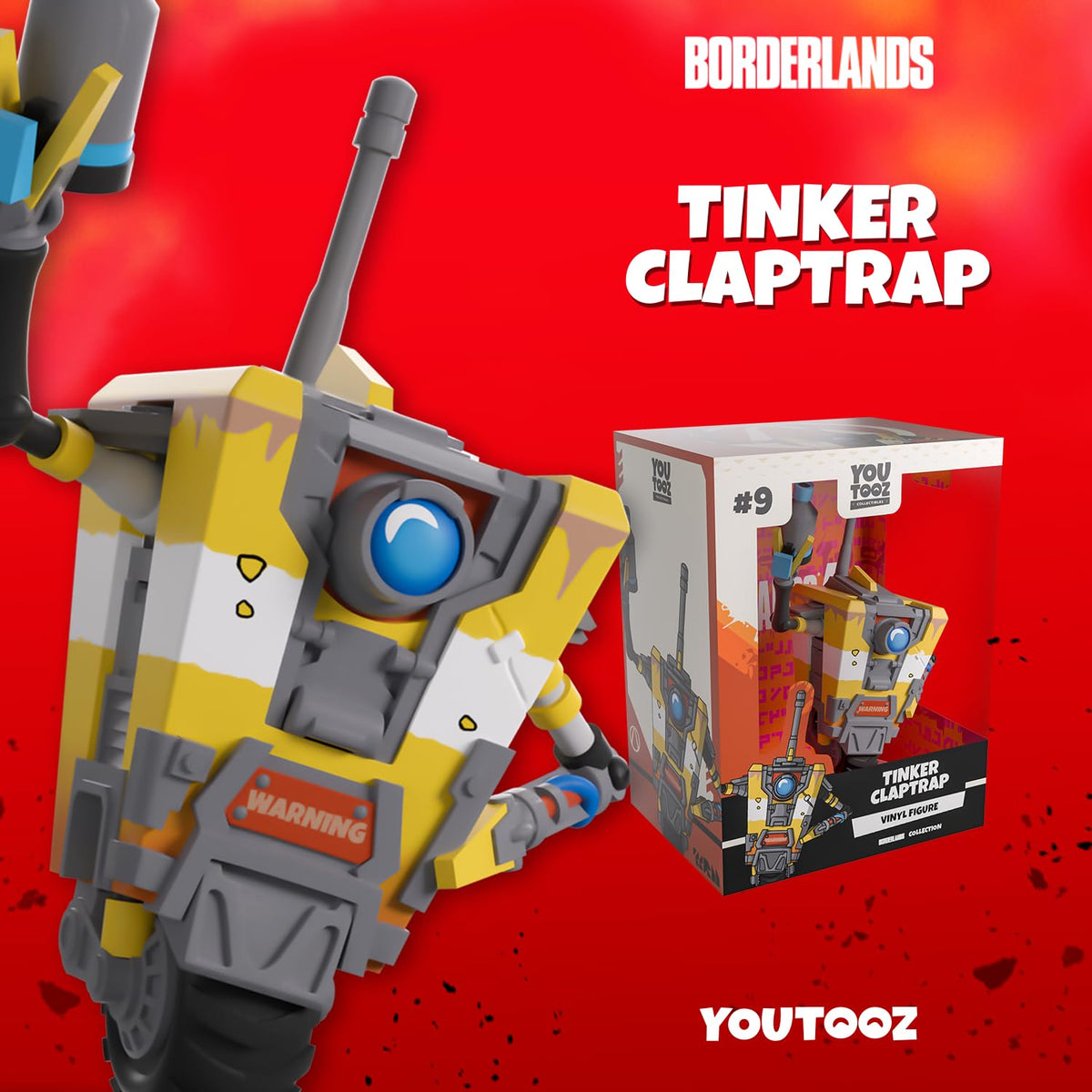 Youtooz Borderlands Tinker Claptrap 5.2" Vinyl Figure, Official Collectible
