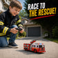 Liberty Imports RC Fire Truck - Big Remote Control Toy Fire Truck - 14" Rescue Fire Engine with Flashing Lights and Siren Sounds, Extendable Rescue