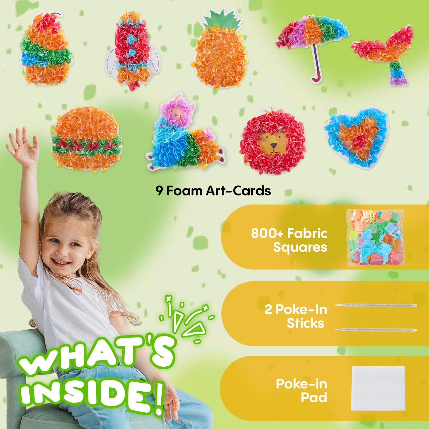 creative kimi 9 PCS Poke Poke Art - Magical Princesses,Foil Art, Mess-Free Fun for Kids, DIY Wood Craft Kits, Creative Activity, Gifts for Girls