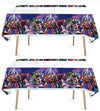 Losede 2pcs Superhero Tablecloth Table Cover, for Superhero Theme Birthday Party Supplies Decorations (70" x 42")