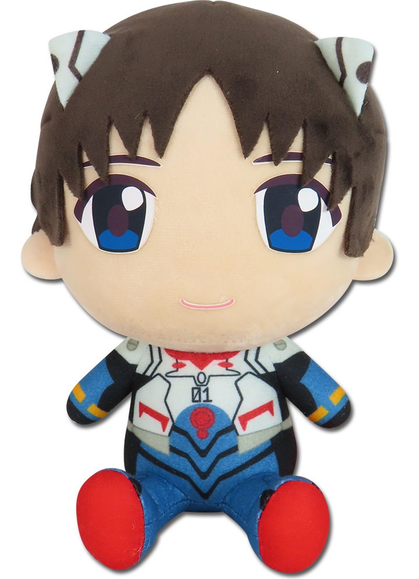 Great Eastern Entertainment Evangelion New Movie - Shinji Ikari (Plug Suit) Sitting Plush 7" H