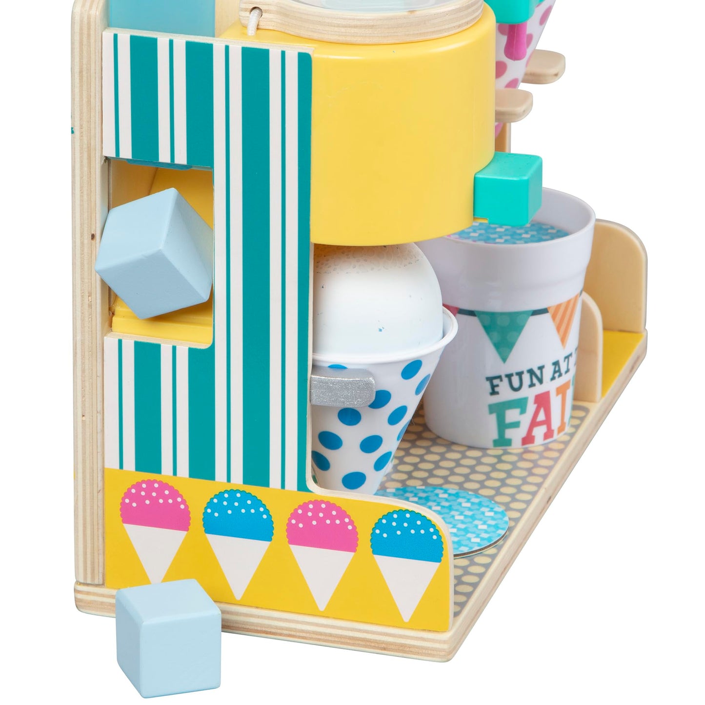 Melissa & Doug Fun at The Fair! Wooden Snow-Cone and Slushie Play Food Set - FSC Certified