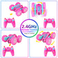 FREE TO FLY Remote Control Car for Girls : Pink RC Car Double Sided 360°Flip Stunt Cars with Headlights & WheelLights Rechargeable Toy Car Birthday