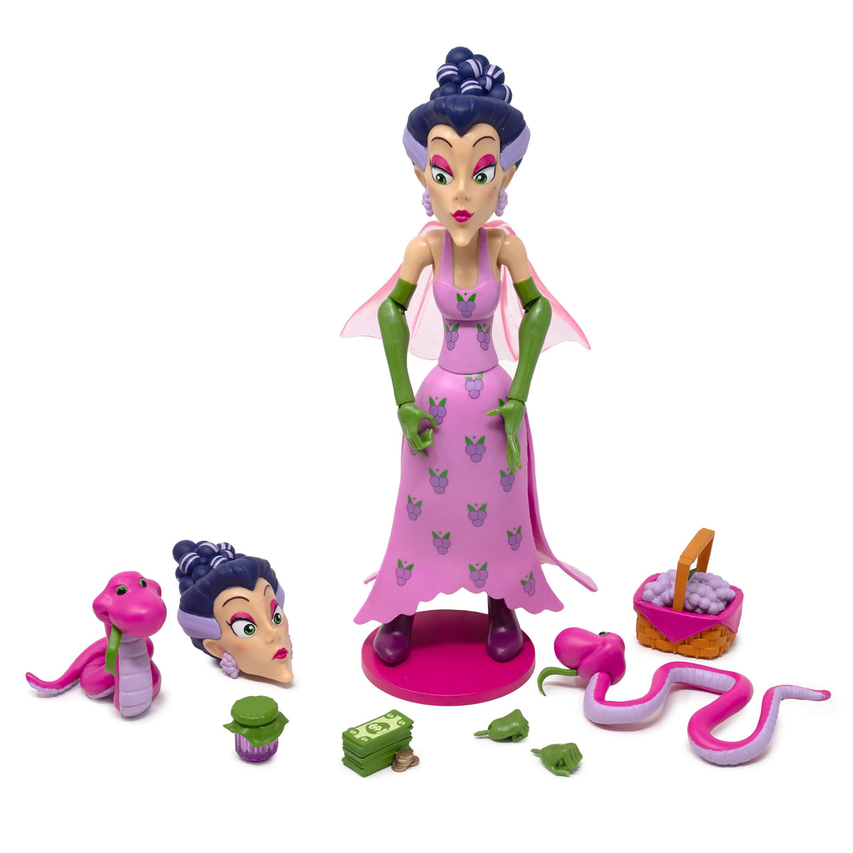 Boss Fight Studio Strawberry Shortcake Deluxe Sour Grapes Collectible Action Figure - Highly Articulated Fruity Scented Figurine with Accessories