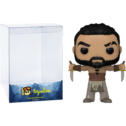 Funko Khal Drogo: P o p ! Vinyl Figurine Bundle with 1 Compatible 'ToysDiva' Graphic Protector (090-56795 - B)