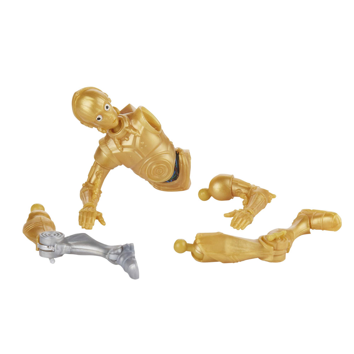 STAR WARS Galaxy of Adventures C-3PO Toy 5-inch Scale Action Figure with Fun Droid Demolition Feature, Toys for Kids Ages 4 and Up