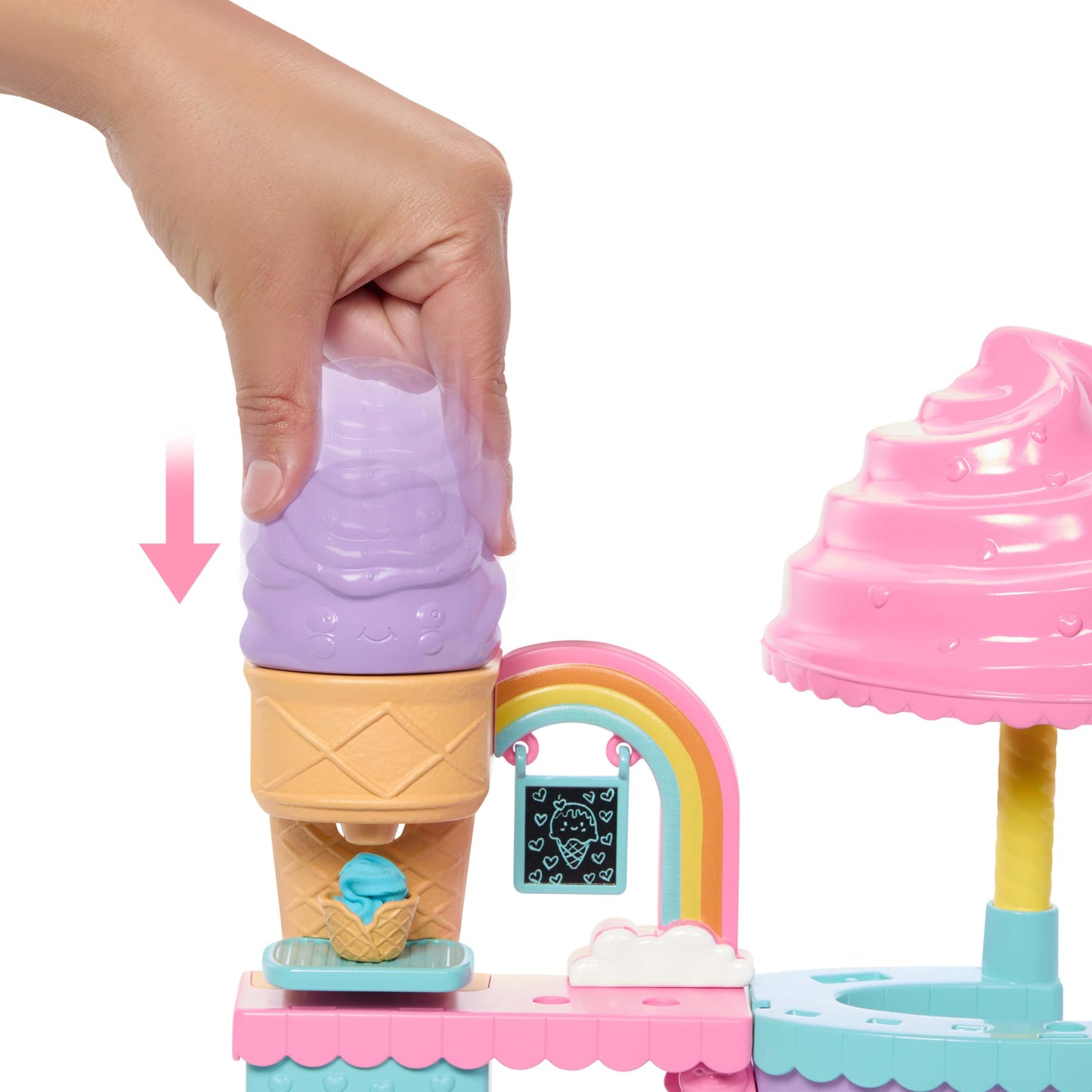 Barbie Club Chelsea Ice Cream Shop Playset with Chelsea Doll, 2 Dough Colors, and Accessories