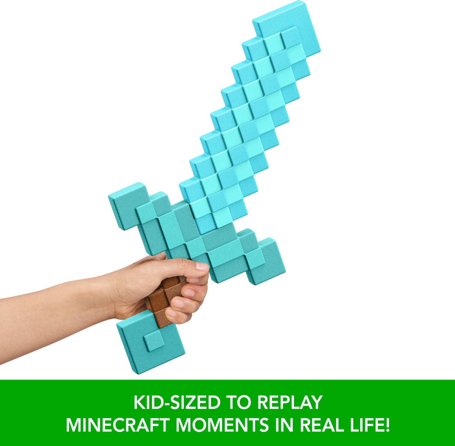 Mattel Minecraft Diamond Sword Battle Toy, Kid-Sized Accessory for Role-Play & Costumes, Inspired by The Video Game