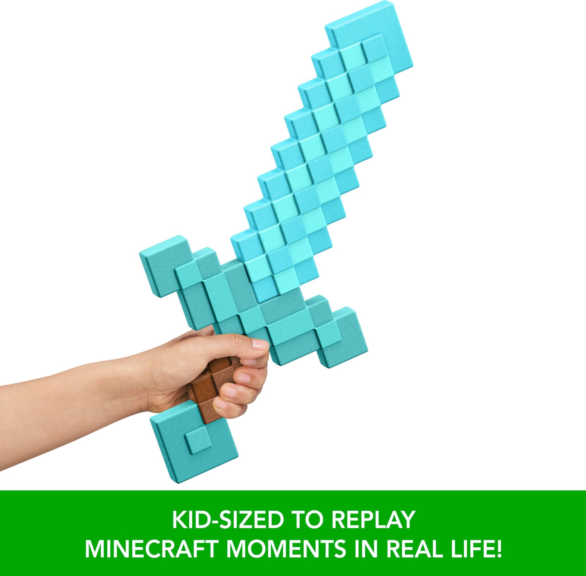 Mattel Minecraft Diamond Sword Battle Toy, Kid-Sized Accessory for Role-Play & Costumes, Inspired by The Video Game