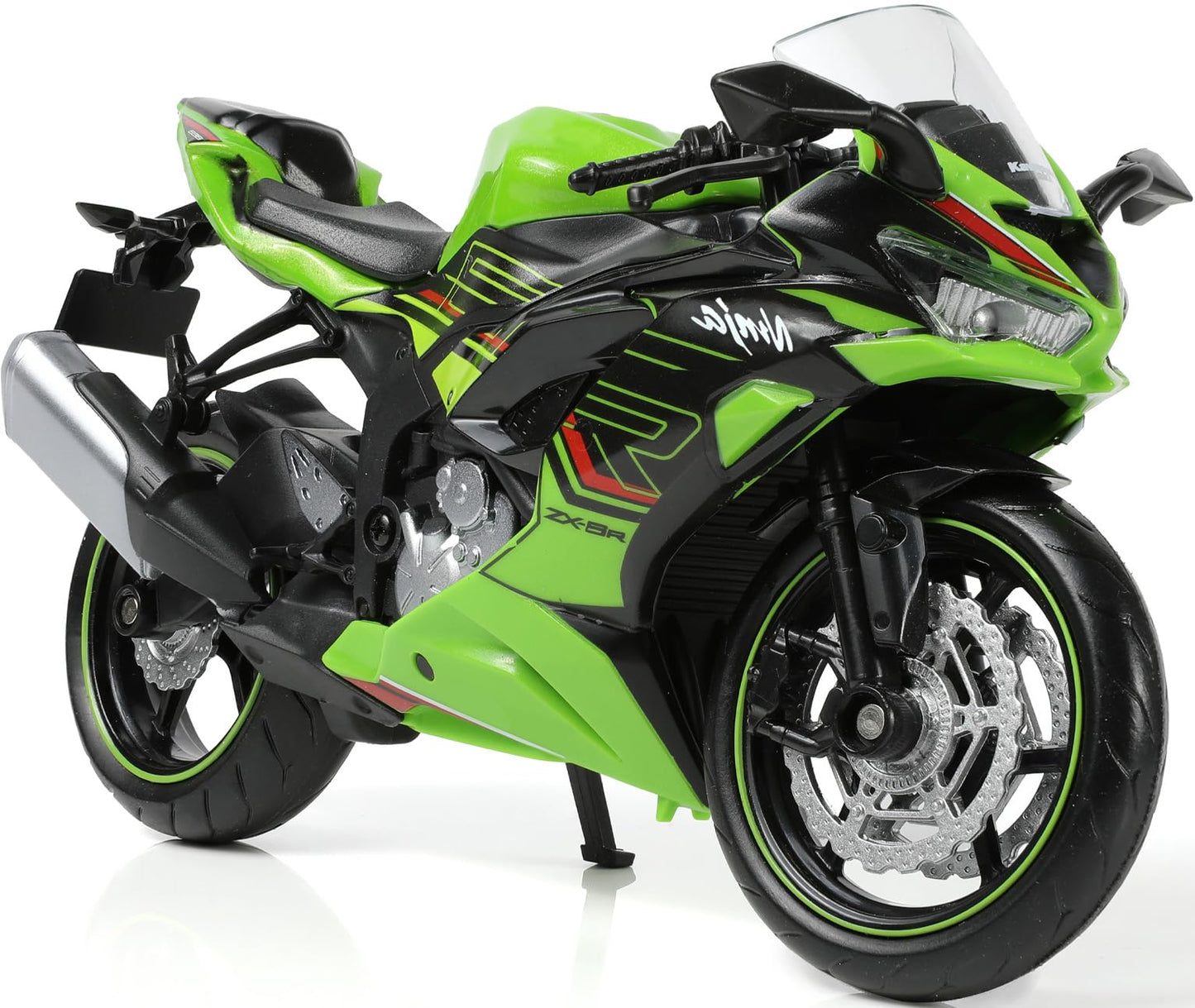 Risopen 1:12 Motorcycle Model Toy for Kawasaki Ninja ZX-6R Metal Die-cast with Plastic Motorcycle Model Mini Moto Gift for Adult