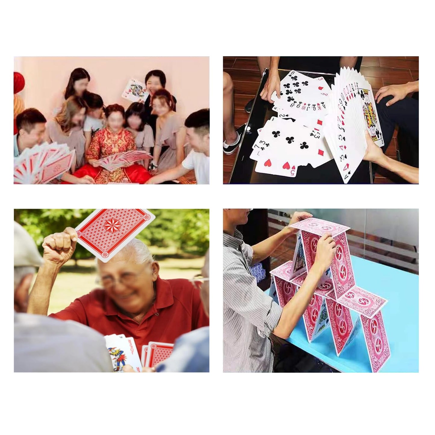 QkonkgnS 8x11 Inch Jumbo Playing Cards Large Deck of Cards Big Card Games for Families Oversized Casino Party Decorations Giant Professional Poker