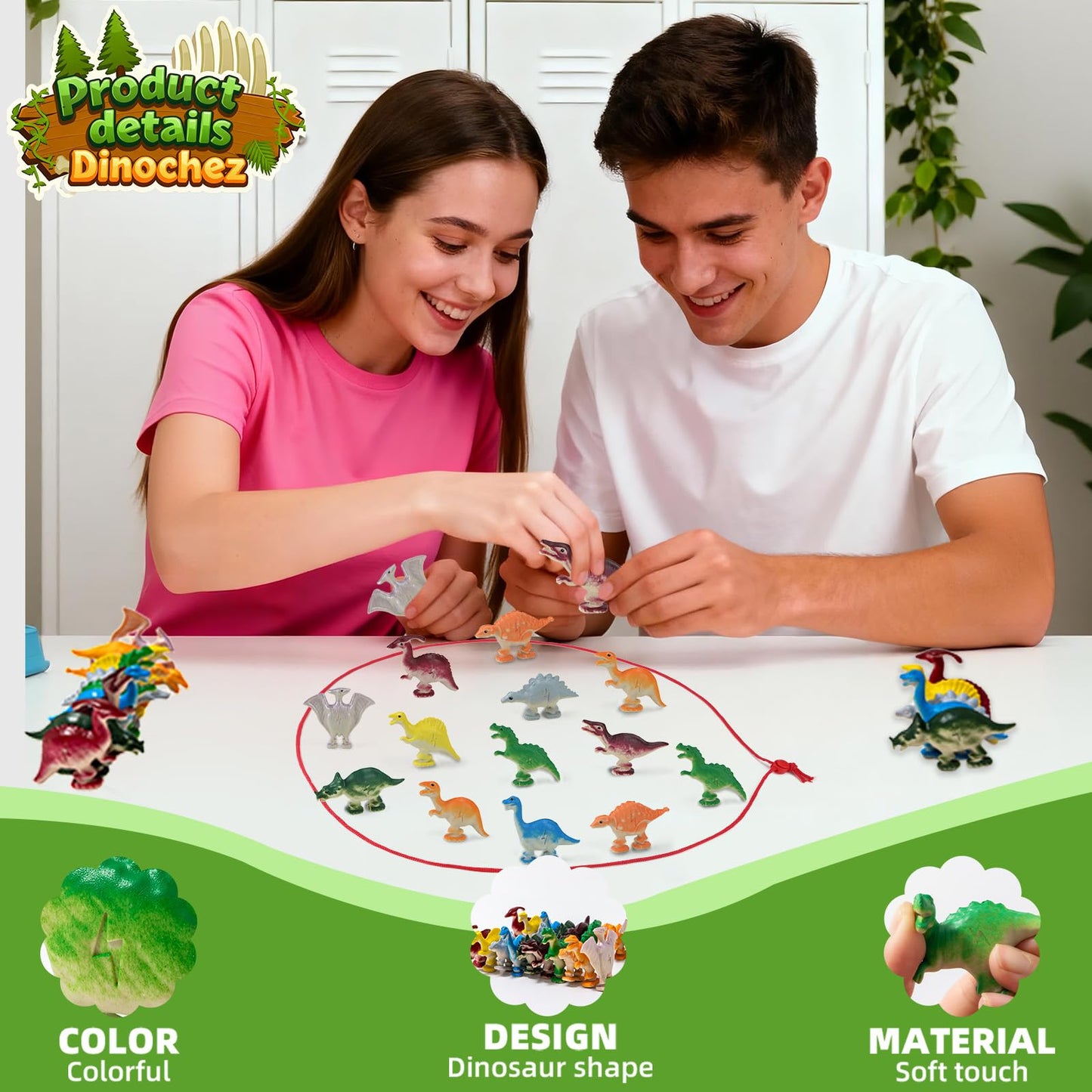 Dinochez Dinosaur Chess Game Set 2026, 20 Pcs Dinosaur Toys Strategy Board Games for Birthday, Travel, and Valentines Day Gifts