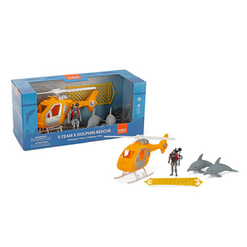 Wild Republic E-Team X Set Dolphin Rescue Playset, Action Figure, Animal, Vehicle, Accessories, Gifts for Kids