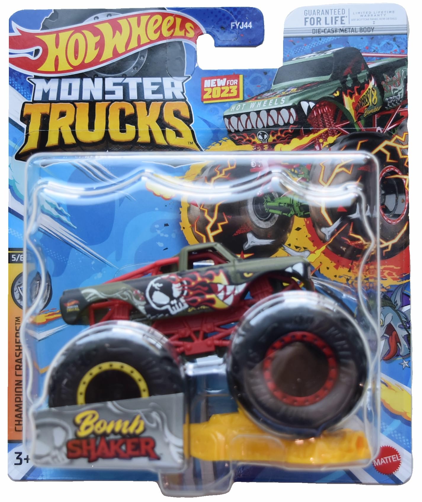 Matchbox Hot Wheels Monster Trucks Bomb Shaker, Champion Crashers 5/6 Connect and Crash Car