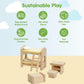PlanToys® Wooden Children’s Room Classic Set for Montessori Small World Play | Creative Role Play and Social Interaction | Eco Friendly Wooden