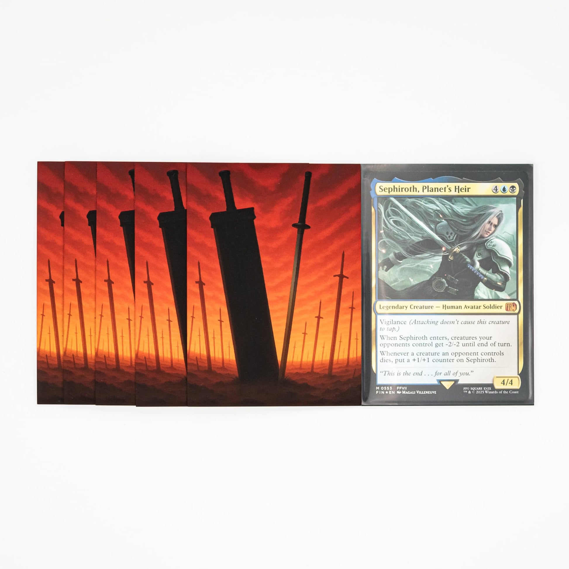 MTG Sleeves by Arcanum Industries, 103 Matte Card Sleeves for Magic The Gathering & TCG - Premium Shuffle Feel & Borderless Art with Black Interior