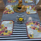 Oojami Black White Striped Plastic Tablecloths 54x108 Inch - 8 Pack Disposable Rectangle Table Covers for Party Wedding Birthday - Waterproof Picnic
