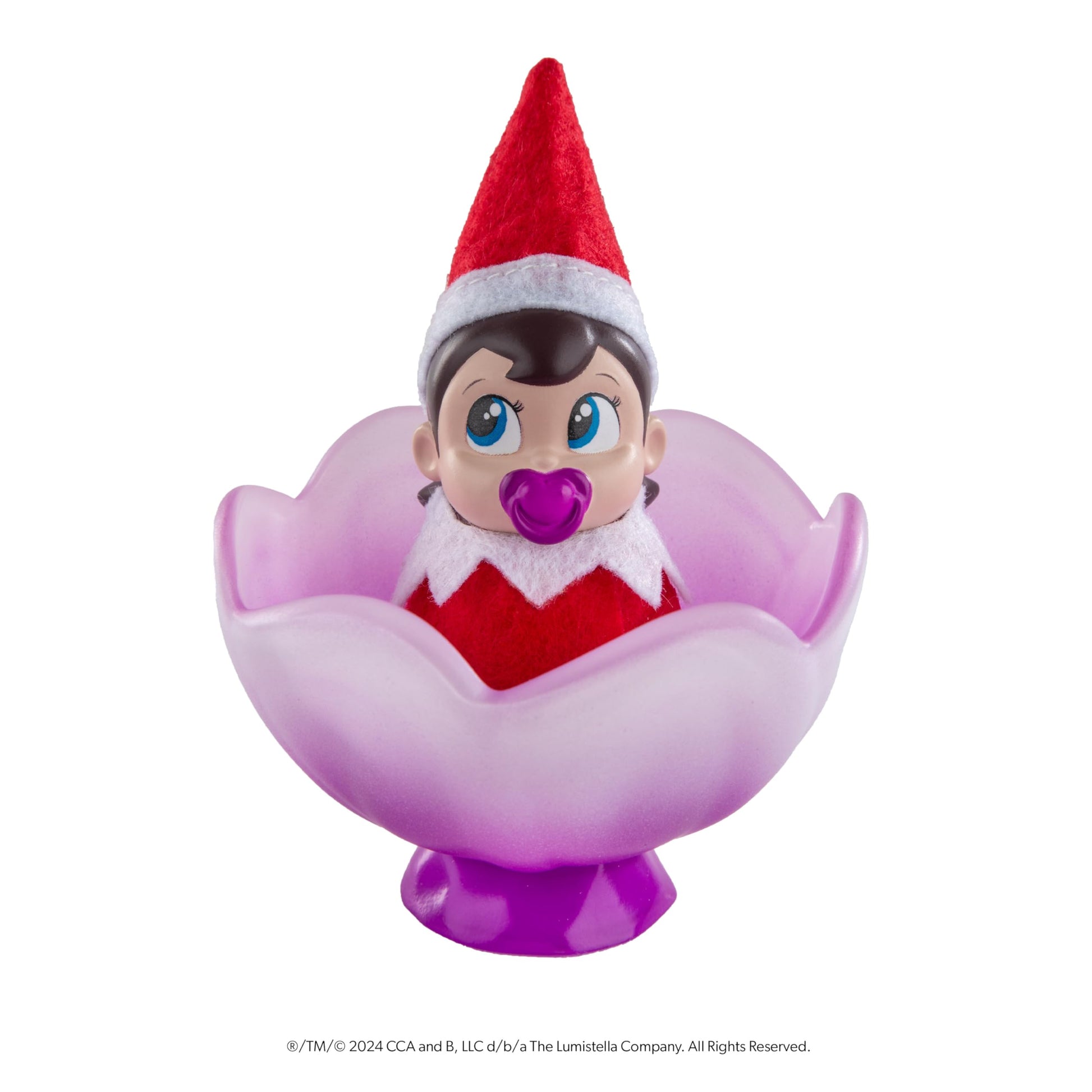 The Elf on the Shelf Frost Pips Mini Blooms Elf Baby Girl with Blue Eyes - Includes Frost Flower Cradle - for Ages 3 Years and Above