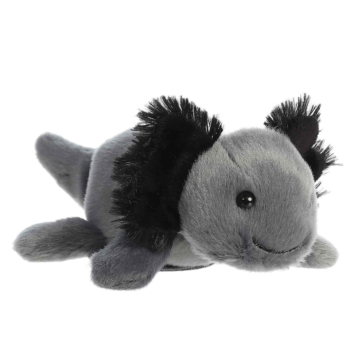 Aurora Shoulderkins 6.5" Ebon Black Axolotl Adorable Stuffed Animal