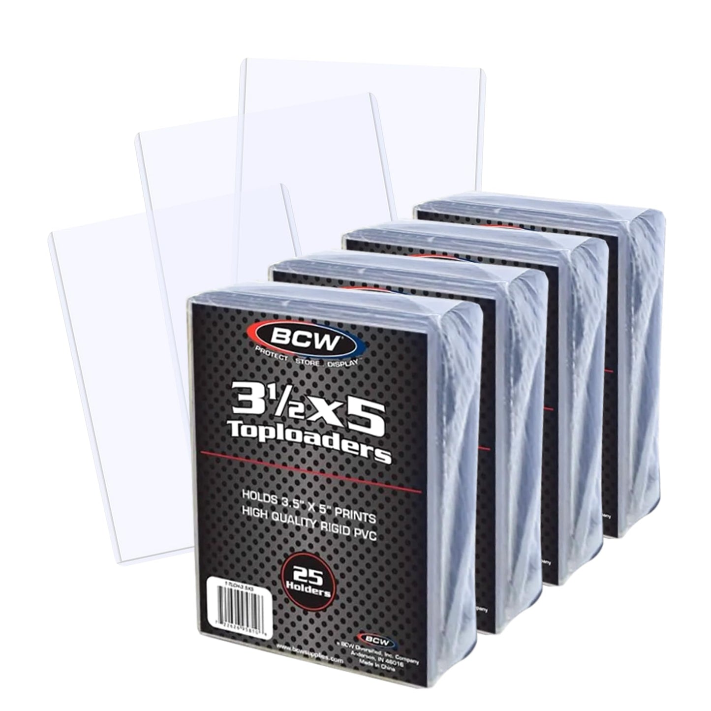 BCW 3.5x5 Topload Holder - 100 Pack | Premium Rigid Plastic Protector Case for Trading Cards, Index Cards, and Photos for Transformer TCG, Magic: The