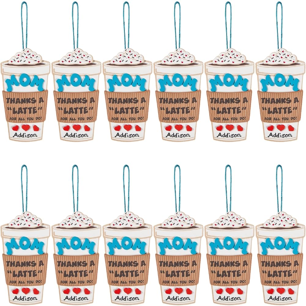 Mom Thanks A Latte Foam Sign Craft Kit - 12 - Crafts for Kids and Fun Home Activities