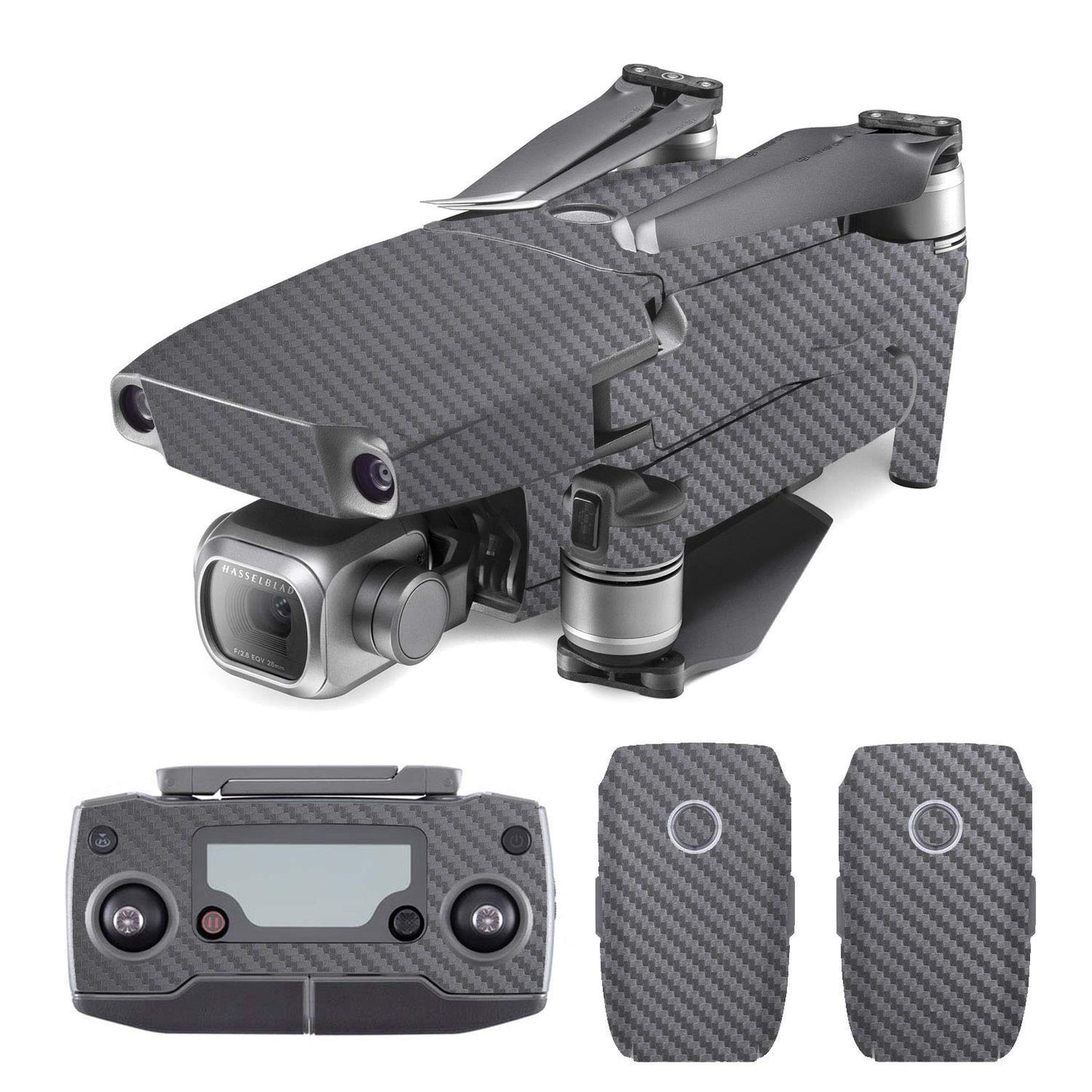 SopiGuard 3M Gunmetal Gray Carbon Fiber Vinyl Sticker Skin for DJI Mavic 2 Pro/Zoom