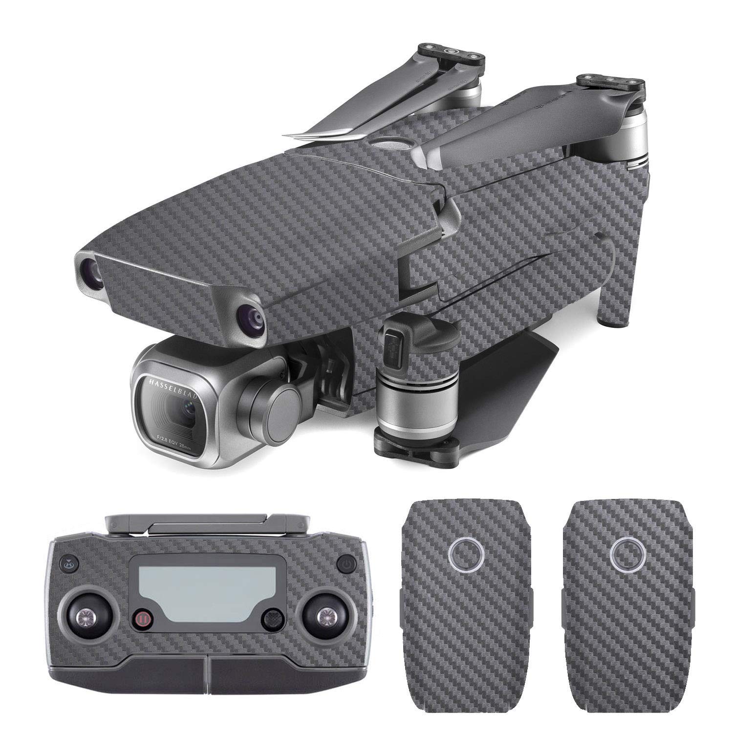 SopiGuard 3M Gunmetal Gray Carbon Fiber Vinyl Sticker Skin for DJI Mavic 2 Pro/Zoom