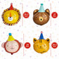 Animal Head Foil Balloon Kit, Lion Bear Monkey Cat foil balloon, Birthday Party Decorations, Baby Shower Supplies (Animal kit(4 pcs))