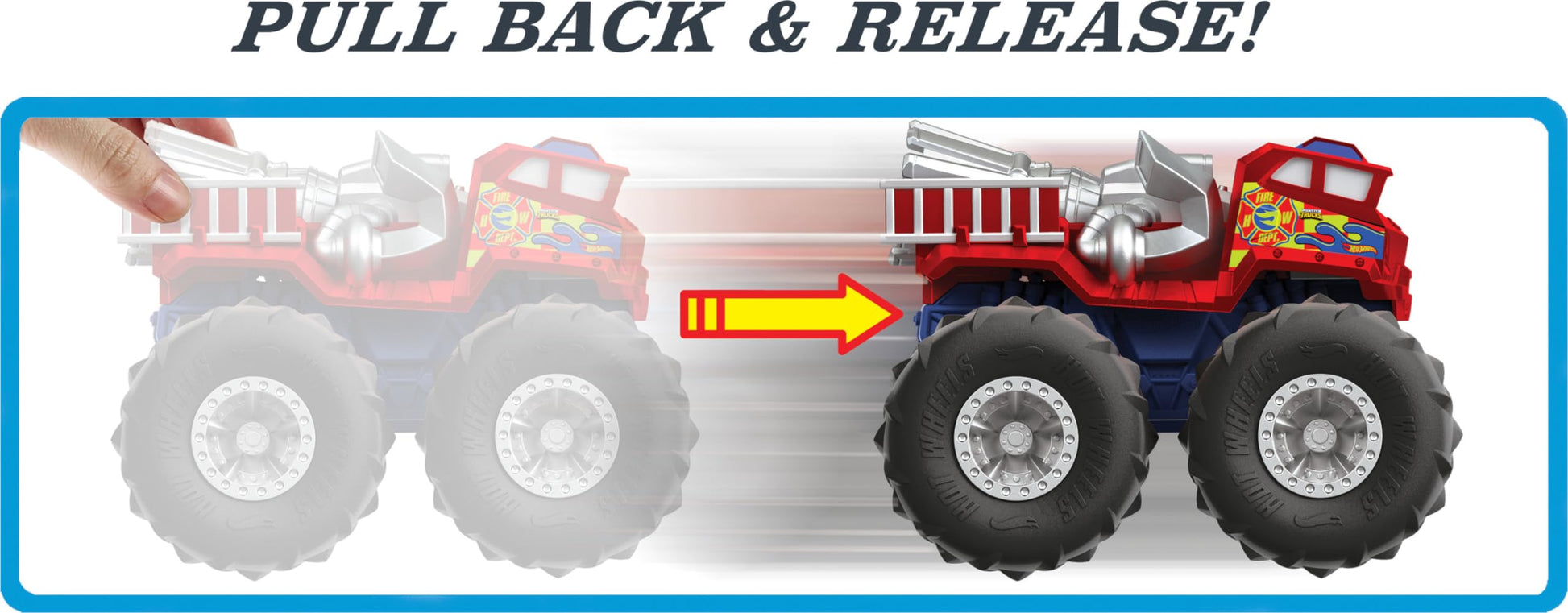 Hot Wheels Monster Trucks Twisted Tredz Vehicles, Creature-Themed 1:43 Scale Toy Truck with Pull-Back Motor & Giant Wheels, Gift for Kids Ages 3 Years