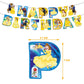 Beauty and The Beast Party Decorations(Serves 20), Princess Belle Birthday Party Tableware with Banner, Tablecloth, 20 Disposable 7" Paper Plates