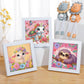 FQOVKYN 4Pcs 5D Cute Animals Diamond Art Kits for Kids, DIY Diamond Art Painting Mosaic Kits for Adults Beginner, Full Drill Small Diamond Gem Art